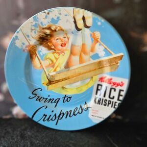 VTG Kelloggs Rice Krispies Swing to Crispness Blue‎ Toast Plate - 8.25in - 2005